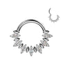 Marquise CZ Fan Septum & Daith Clicker Hoop – 16G ASTM F-136 Titanium
