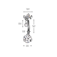 Implant-grade titanium threadless belly ring – lifestyle shot | Pressha