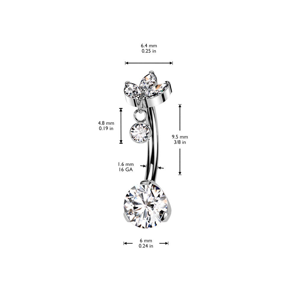 Implant-grade titanium threadless belly ring – lifestyle shot | Pressha