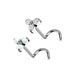CZ & Opal Trinity Nose Screw Stud – 20G & 18G Implant Grade Titanium - Pressha