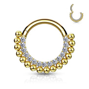 Hinged Segment Hoop Ring – 16G 316L Steel Septum & Daith