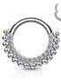 Hinged Segment Hoop Ring – 16G 316L Steel Septum & Daith