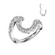 CZ Wave Hinged Clicker Hoop – 16G 316L Surgical Steel