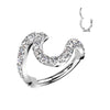 316L surgical steel CZ wave clicker ring – Silver | Conch, helix & cartilage | Pressha