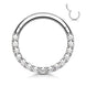 CZ Pavé Septum & Daith Clicker Hoop – 16G 316L Surgical Steel