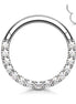 CZ Pavé Septum & Daith Clicker Hoop – 16G 316L Surgical Steel