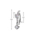 CZ heart center and dangle belly ring side view — 14G 316L surgical steel hinged navel clicker by Pressha
