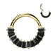 Pavé Baguette CZ Septum & Daith Clicker Hoop – 16G ASTM F-136 Titanium Ring