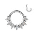 Marquise CZ Fan Septum & Daith Clicker Hoop – 16G ASTM F-136 Titanium