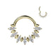 Marquise CZ Fan Septum & Daith Clicker Hoop – 16G ASTM F-136 Titanium