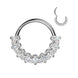 CZ Fan Septum & Daith Clicker Hoop – 16G ASTM F-136 Titanium