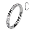CZ Hinged Segment Hoop Ring – 18G Implant Grade Titanium Nose Hoop