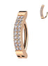 Implant-grade titanium double line CZ pavé hinged hoop belly button ring – Rose Gold | Pressha