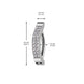 CZ pavé hinged hoop belly ring sizing diagram — 14G ASTM F-136 implant-grade titanium navel clicker by Pressha
