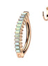 Vertical Baguette CZ Belly Ring — Implant Grade Titanium