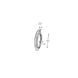 Vertical baguette CZ navel clicker hoop side profile view — 14G ASTM F-136 implant-grade titanium belly ring by Pressha
