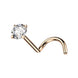 Prong Set CZ Nose Screw Stud – 18G & 20G ASTM F-136 Implant Grade Titanium