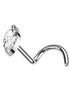 Marquise CZ Nose Screw – 18G & 20G Implant Grade Titanium