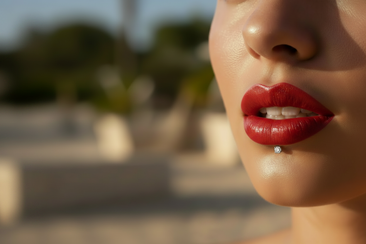 Red Lip Labret Hero