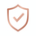 Rose gold shield icon