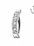 Pavé Square CZ Hinged Hoop Belly Ring – Implant Grade Titanium Navel Ring